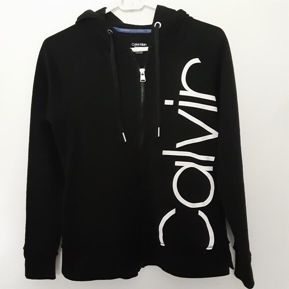 Calvin Klein Tops - Calvin Klein Performance Women's Sweatshirt Hoodie Full Zip Black Size Small